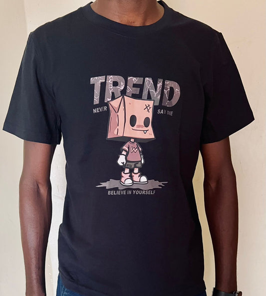 Trend Black T-Shirt (Cotton)