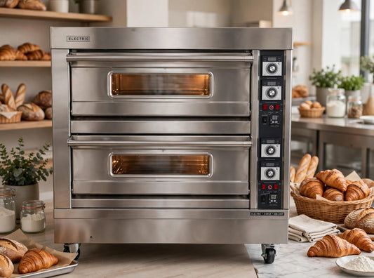2 Deck Electrical Bakery Oven 4 Trays | Commercial Electric Deck Oven