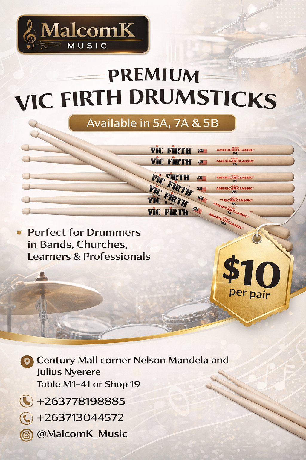Vic firth drum sticks
